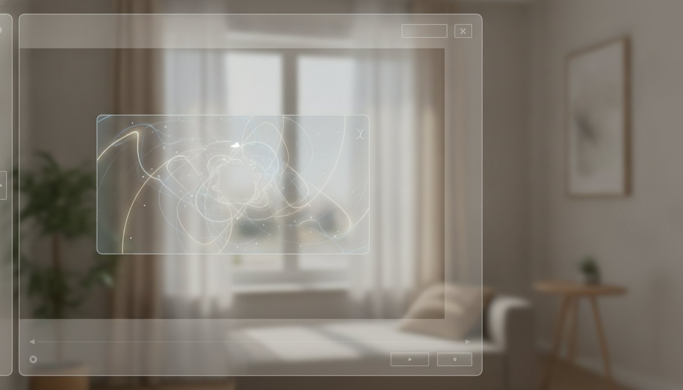 Interface de software de transmissão de vídeo mostrando um alerta animado sobreposto à câmera.